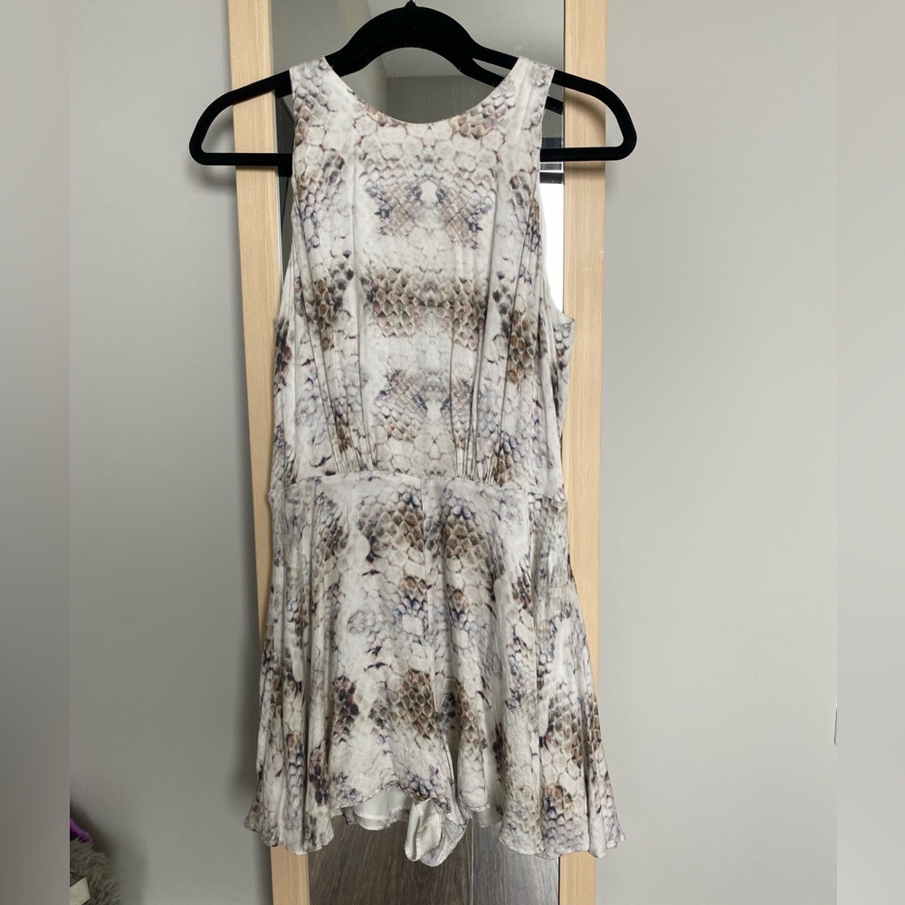 Lavender Brown snakeskin romper